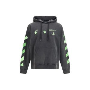 Off-White Gray Cotton Men's Sweatshirt